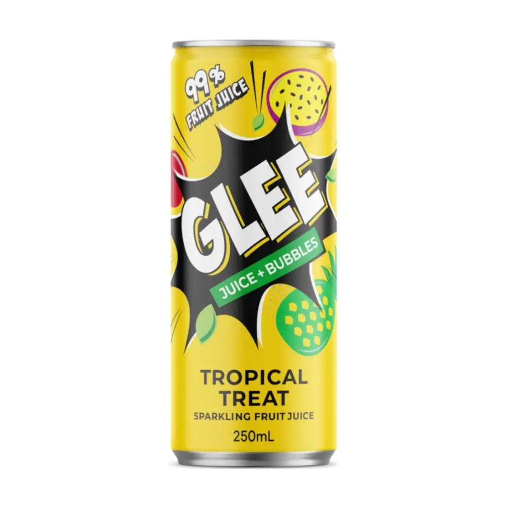Nước Ép Trái Cây Có Ga Hương Trái Cây Nhiệt Đới, Sparkling Fruit Juice, Tropical Treat (250ml) - GLEE
