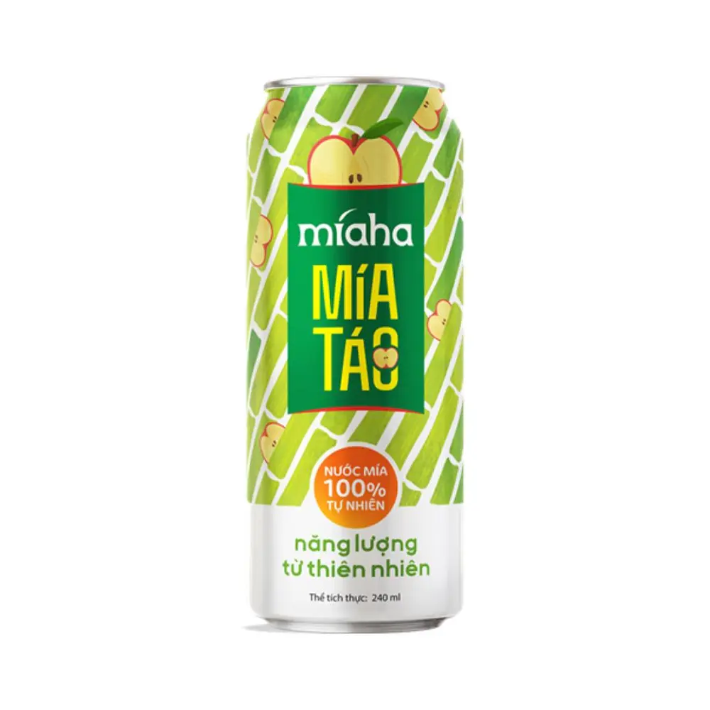Nước Mía Táo 100% Thiên Nhiên, Apple Sugarcane Juice (240ml) - MÍAHA