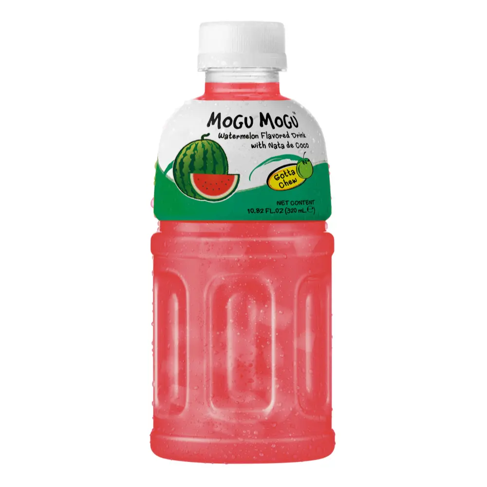 Nước Dưa Hấu Thạch Dừa, Mogu Mogu, Watermelon Flavored Drink with Nata de Coco, 10.82 fl oz (320ml) - SAPPE