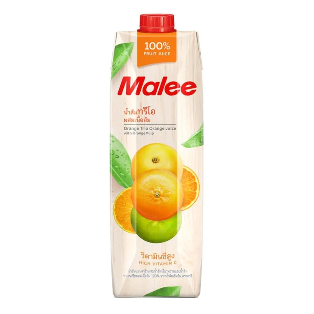 Nước Ép Cam Hỗn Hợp Có Tép, Orange Trio Orange Juice with Orange Pulp, High Vitamin C (1L) - MALEE