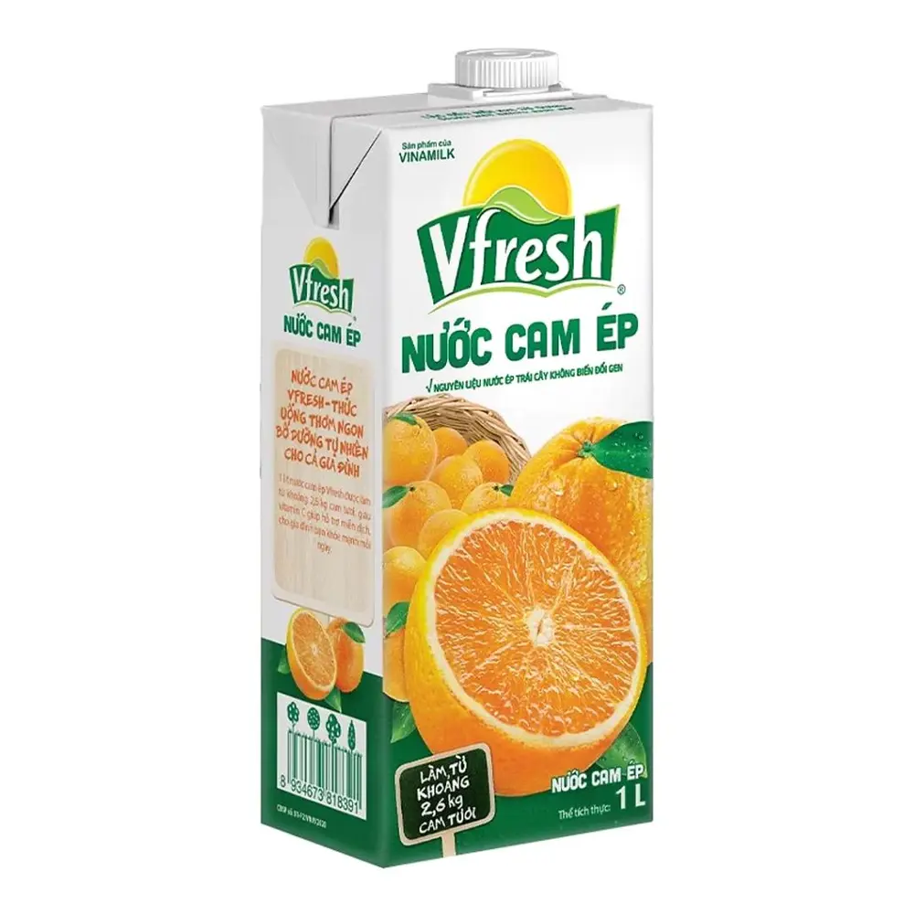 Nước Cam Ép, Vfresh, 100% Orange Juice (1L) - VINAMILK