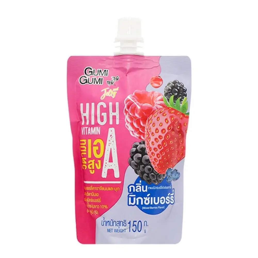 Nước Thạch Vitamin A Vị Quả Mọng, Gumi Gumi, Jelly Carrageenan & Konjac with Vitamin A Complex, Mixed Berries (150g) - SAPPE