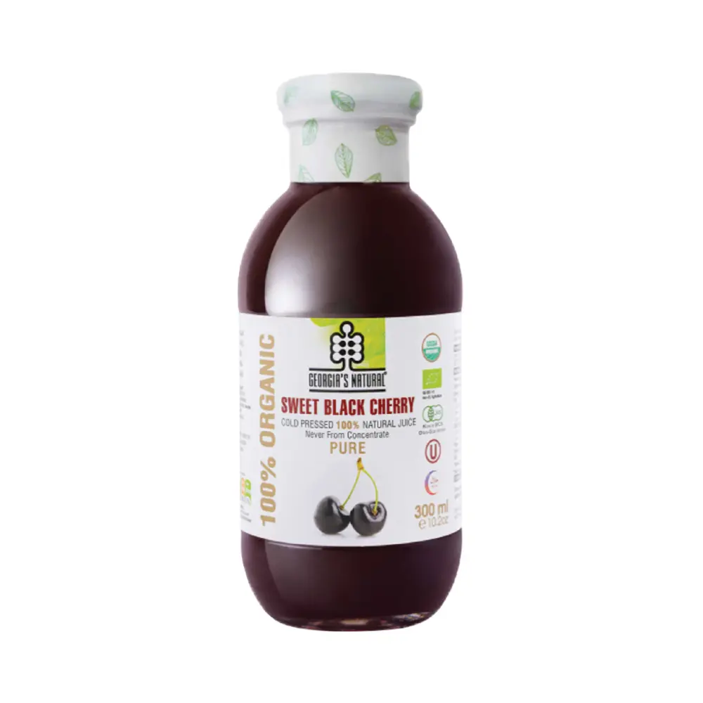 Nước Anh Đào Đen Hữu Cơ, Pure Sweet Black Cherry, Cold Pressed 100% Natural Juice (300ml) - GEORGIA'S NATURAL