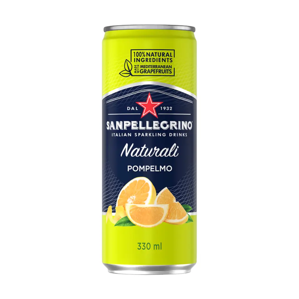 Nước Bưởi Có Ga, Naturali Pompelmo, Carbonated Grapefruit Beverage (330ml) - SAN PELLEGRINO