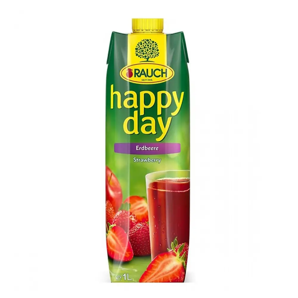Nước Ép Dâu Tây, Happy Day, Strawberry (1L) - RAUCH
