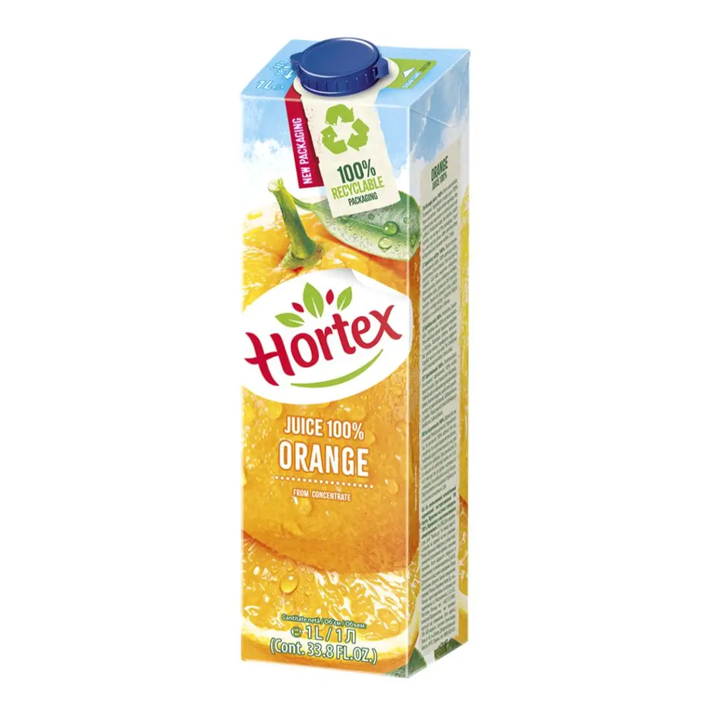 Nước Ép Cam Nguyên Chất, 100% Orange Juice, 33.8 fl oz (1L) - HORTEX