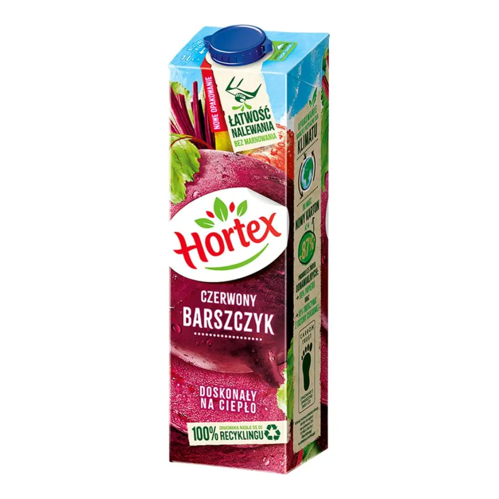 Nước Ép Hỗn Hợp Củ Dền & Táo, Beetroot & Apple Juice, 33.8 fl oz (1L) - HORTEX