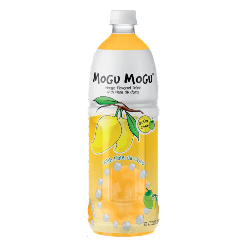 Nước Xoài Thạch Dừa, Mogu Mogu, Mango Flavored Drink with Nata de Coco, 33.8 fl oz (1000ml) - SAPPE