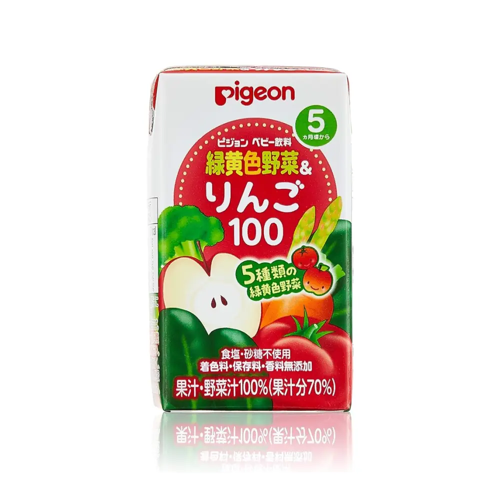 Nước Ép Rau Củ & Táo, 100% Vegetable & Apple Baby Juice (125ml) - PIGEON