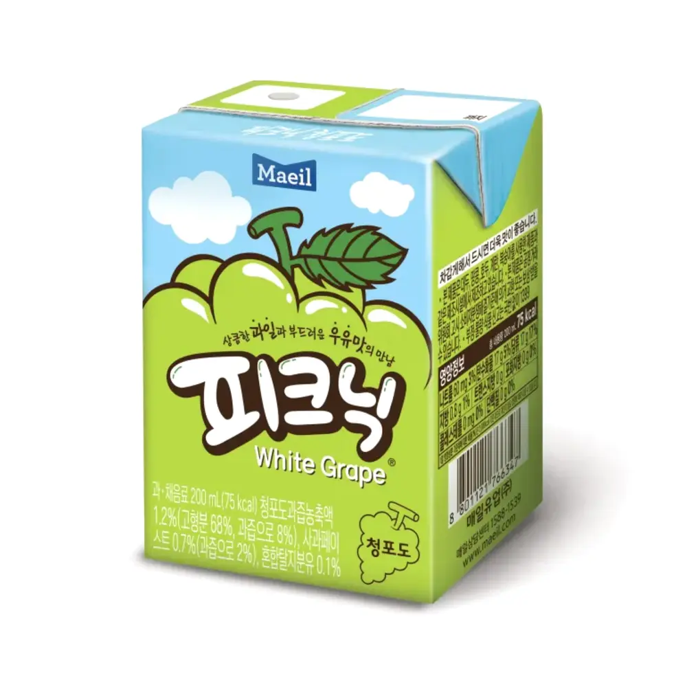 Nước Ép Nho Xanh, Picnic White Grape Juice (200ml) - MAEIL