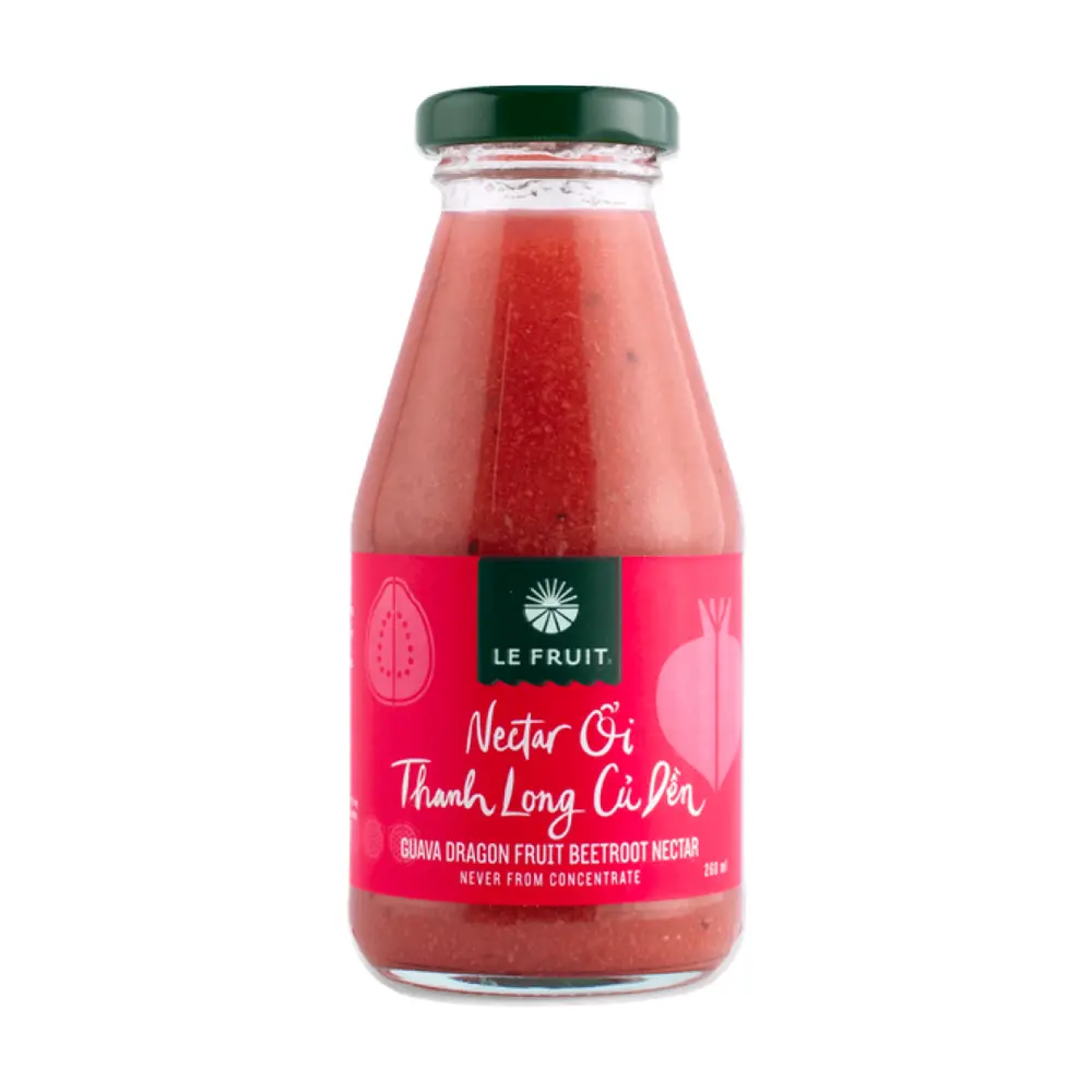 Nước Củ Dền Ổi Thanh Long, Beetroot Guava Dragon Fruit Nectar (250ml) - LE FRUIT