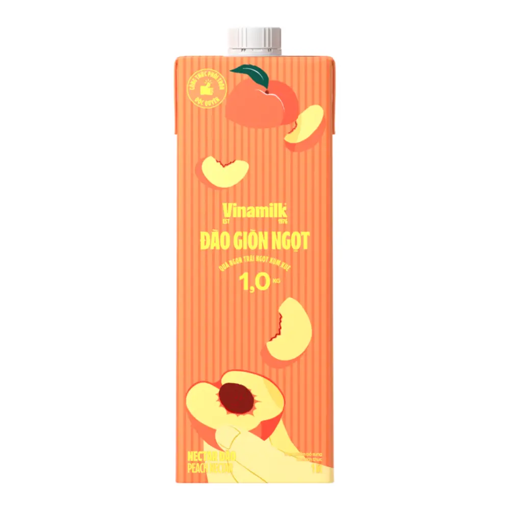 Đào Giòn Ngọt, Nectar Đào, Peach Nectar (1L) - VINAMILK