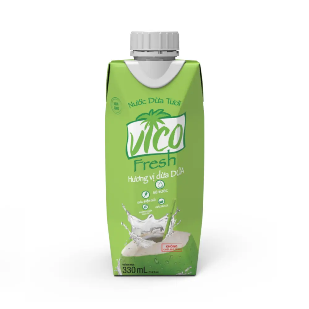Nước Dừa Tươi Hương Vị Dừa Dứa, Pandan Coconut Water, 11.2 fl oz (330ml) - VICOFRESH