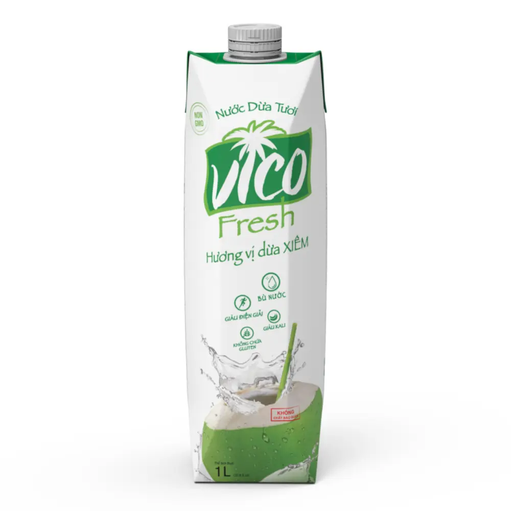 Nước Dừa Tươi Hương Vị Dừa Xiêm, Coconut Water, 33.8 fl oz (1000ml) - VICOFRESH