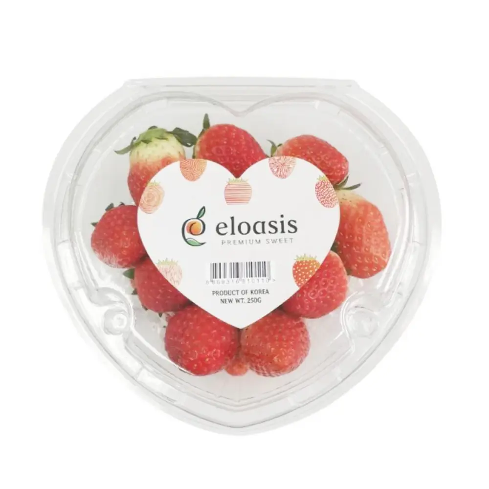 Dâu Hàn Quốc Hộp Hình Trái Tim - Korean Strawberries - Heart Shaped Box (250g) - ELOASIS
