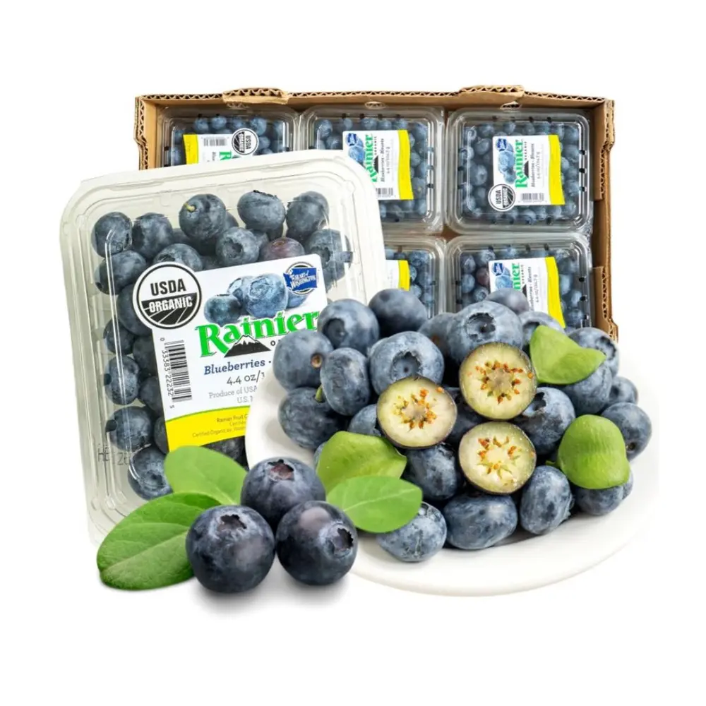 Việt Quất Mỹ Hữu Cơ - Organic Blueberries - 4.4 oz (125g) - RAINIER