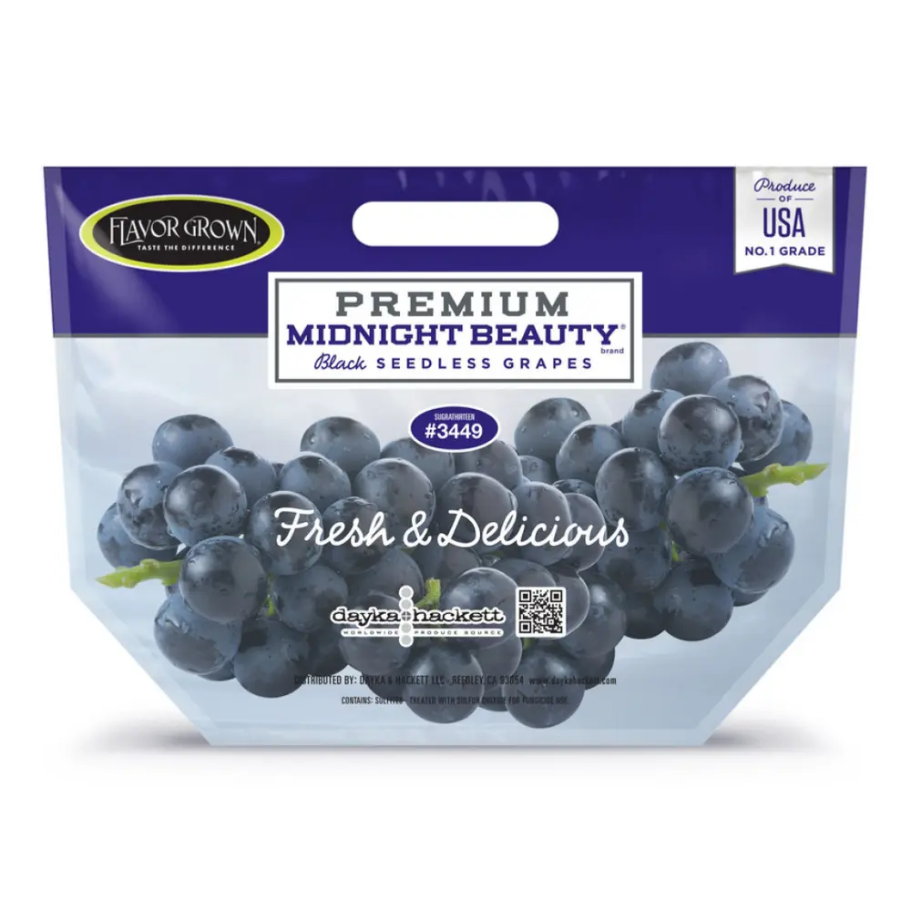 Nho Đen Không Hạt Mỹ - Midnight Beauty - Black Seedless Grapes - FLAVOR GROWN
