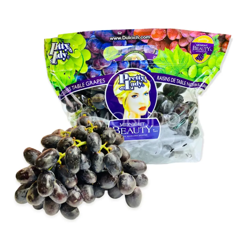 Nho Đen Không Hạt Mỹ - Midnight Beauty - US Black Seedless Grapes - PRETTY LADY