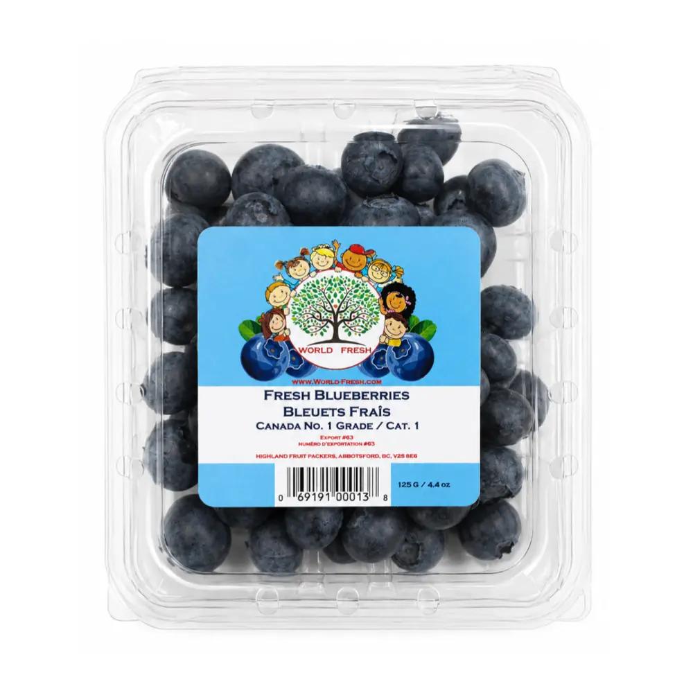 Việt Quất Canada - Fresh Blueberries - 4.4 oz (125g) - WORLD FRESH