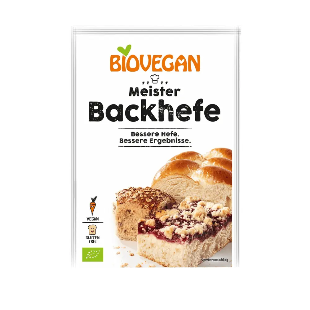 Men Nở Hữu Cơ, Meister Backhefe, Organic Dry Baking Yeast, 3 Gói (21g) - BIOVEGAN