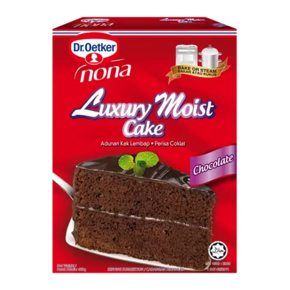 Bột Làm Bánh Bông Lan Socola, Luxury Moist Cake, Chocolate, 18.3 oz (520g) - DR. OETKER