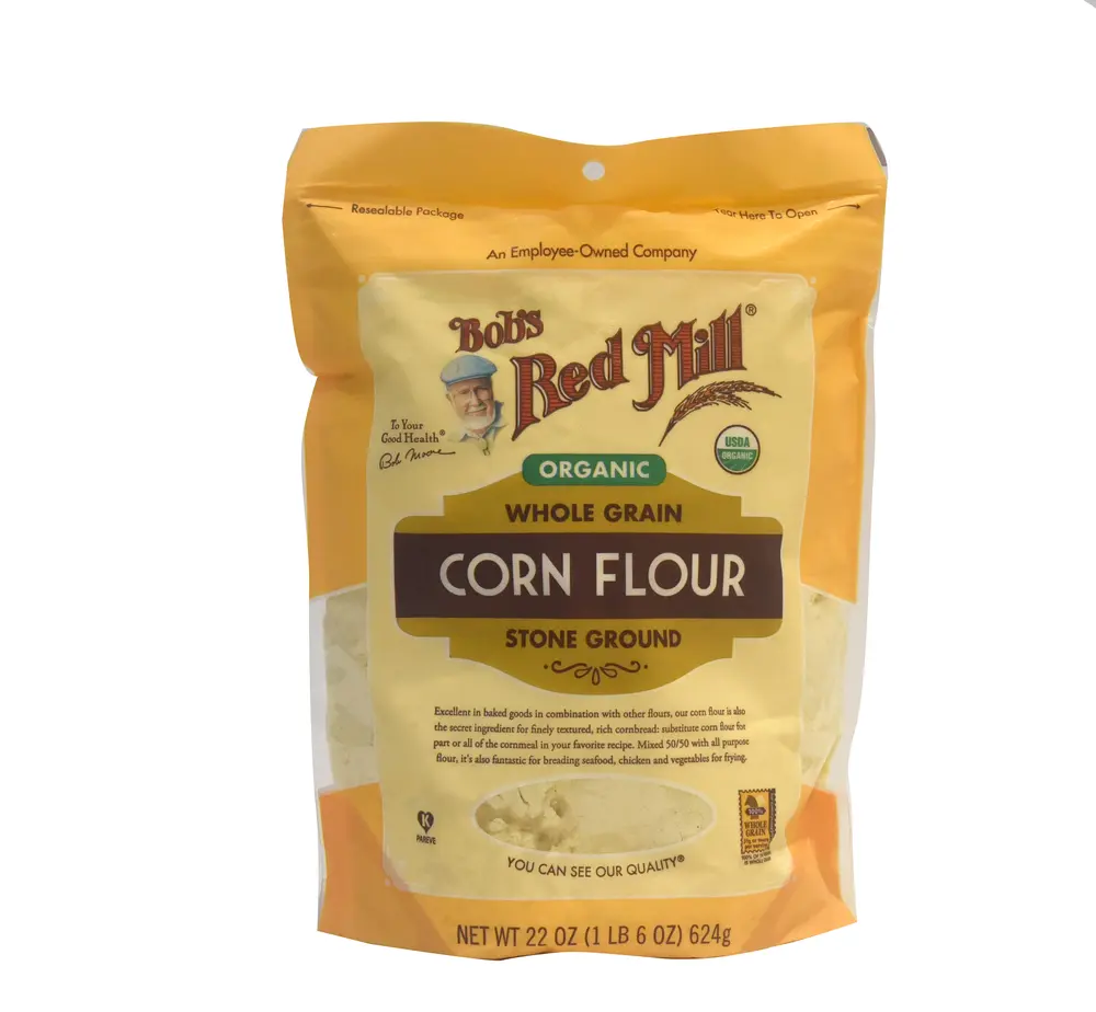Bột Bắp Nguyên Cám Hữu Cơ, Organic Whole Grain Corn Flour Stone Ground, 22 oz (624g) - BOB'S RED MILL