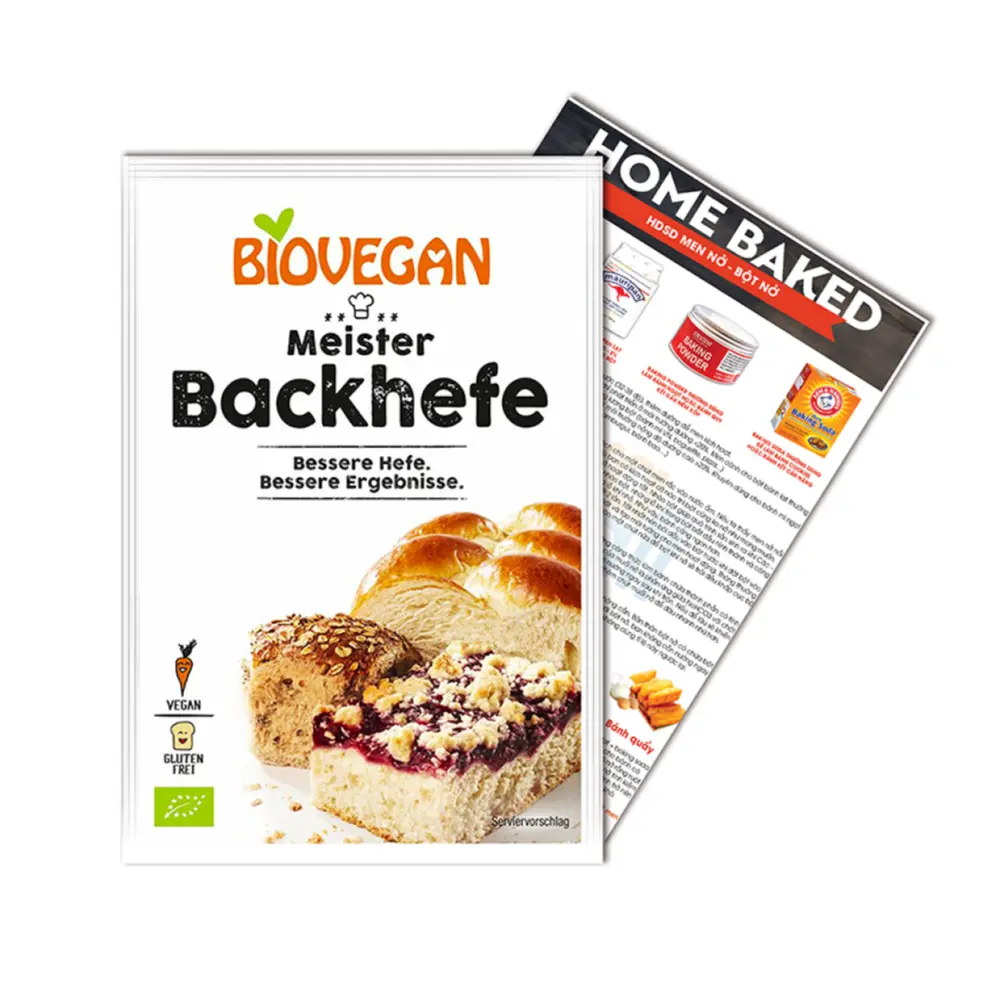Men Nở Hữu Cơ, Meister Backhefe, Organic Dry Baking Yeast (7g) - BIOVEGAN