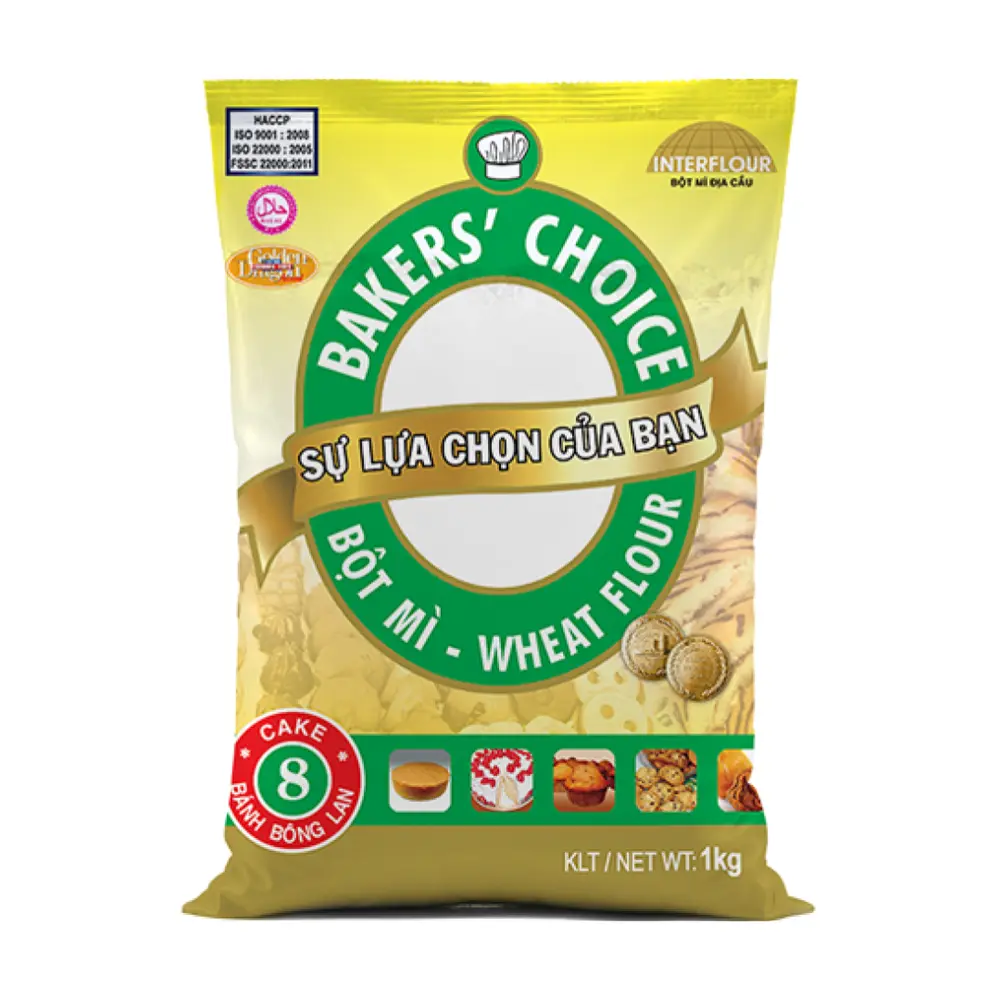 Bột Mì Số 8, Bakers` Choice, Wheat Flour, No. 8 (1kg) - INTERFLOUR