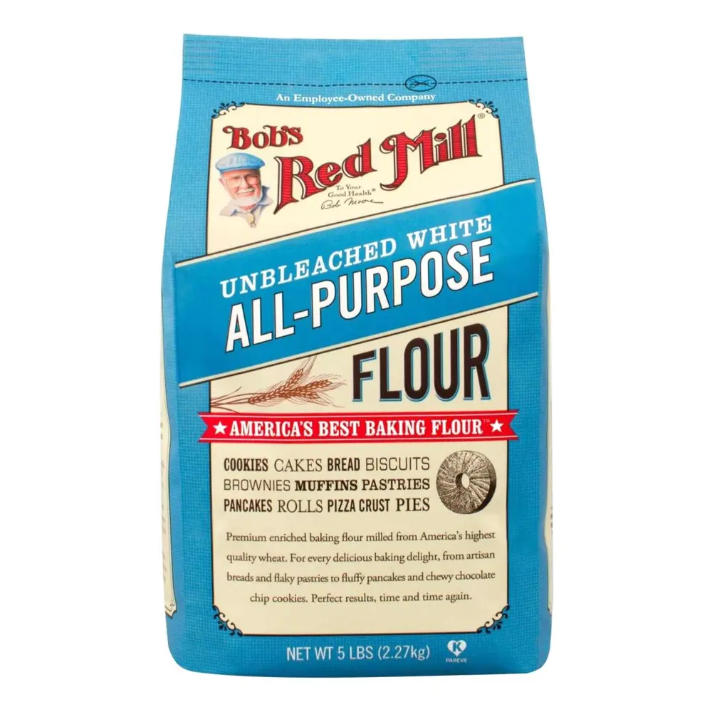 Bột Mì Đa Dụng Không Tẩy Trắng, Unbleached White All-Purpose Flour, 5 lbs (2.27kg) - BOB'S RED MILL