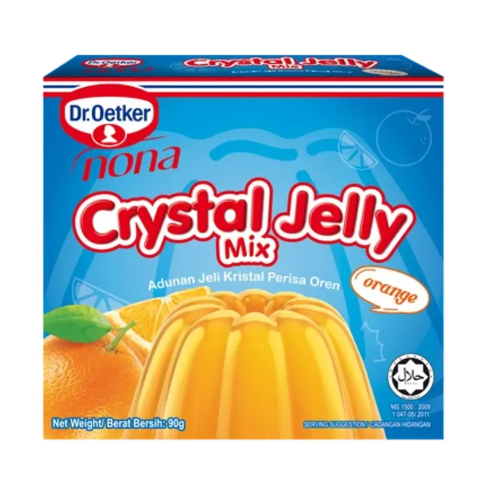 Bột Thạch Rau Câu Hương Cam, Crystal Jelly Mix, Orange (90g) - DR. OETKER