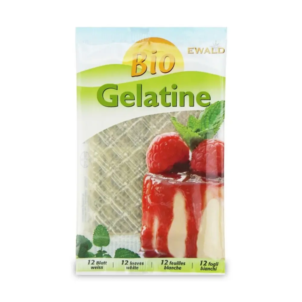 Gelatin Hữu Cơ Dạng Lá, Bio Gelatine, 12 Lá (20g) - EWALD