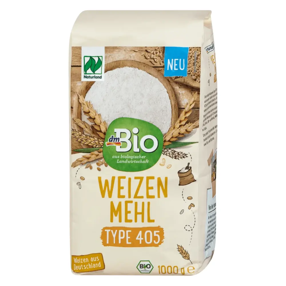Bột Mì Đa Dụng 405 Hữu Cơ, Weizen Mehl, Organic Flour, Type 405 (1000g) - DMBIO