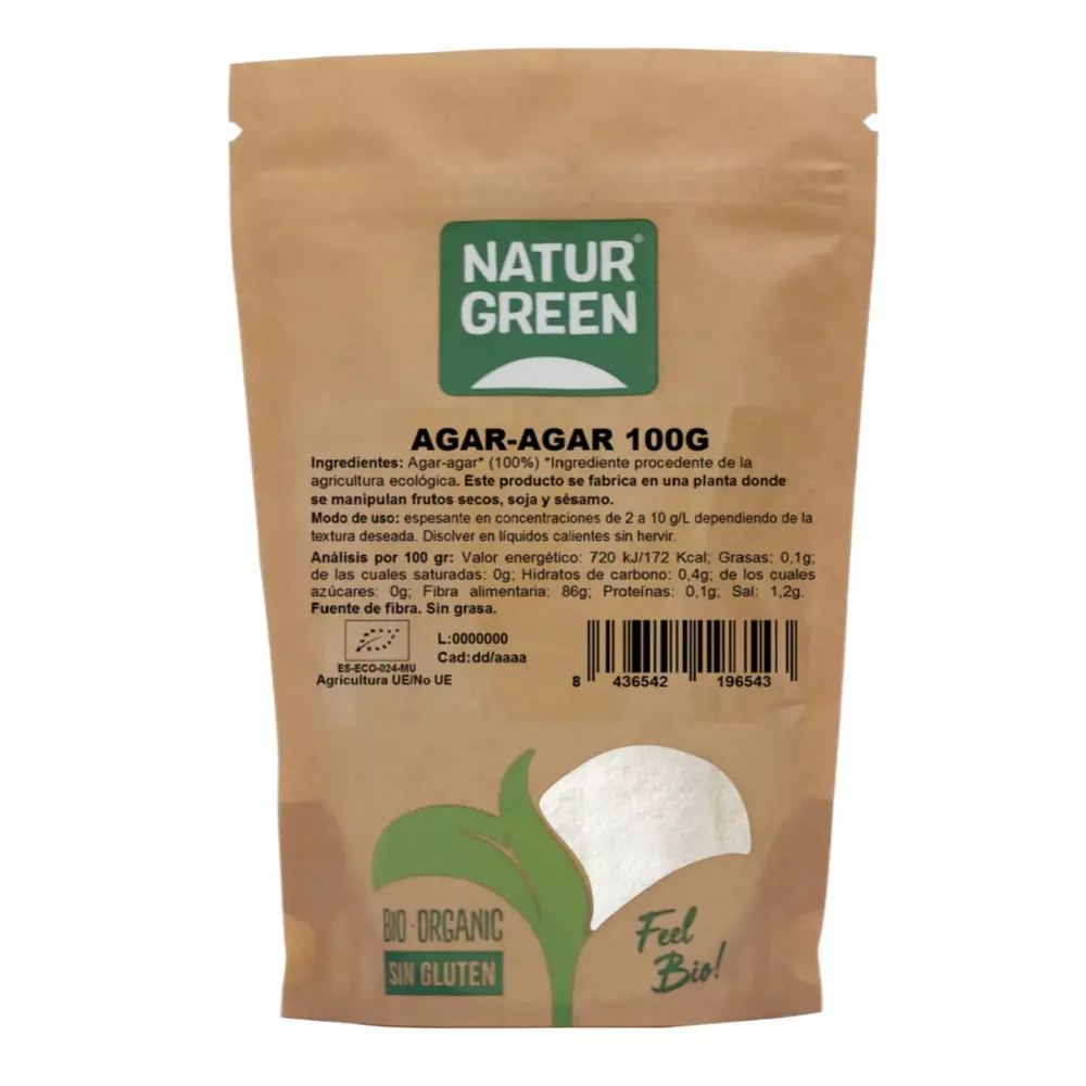 Bột Rau Câu Hữu Cơ, Bio Agar Agar (100g) - NATURGREEN