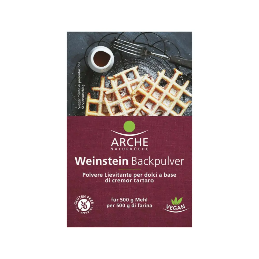 Bột Nở Hữu Cơ Cao Cấp, Weinstein Backpulver, Gluten Free (18g) - ARCHE NATURKUCHE