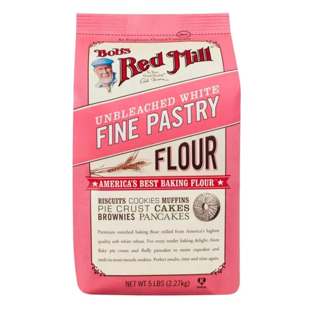 Bột Mì Trắng Nhuyễn Không Tẩy, Unbleached White Fine Pastry Flour, 5 lbs (2.27kg) - BOB'S RED MILL