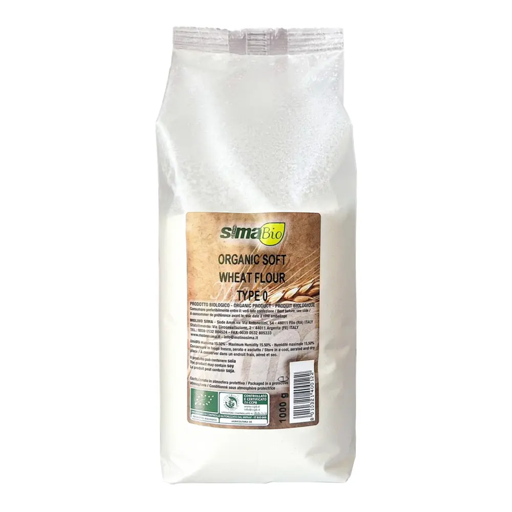 Bột Mì Trắng Đa Dụng Hữu Cơ, Organic Soft Wheat Flour, Type 0 (1000g) - SIMABIO