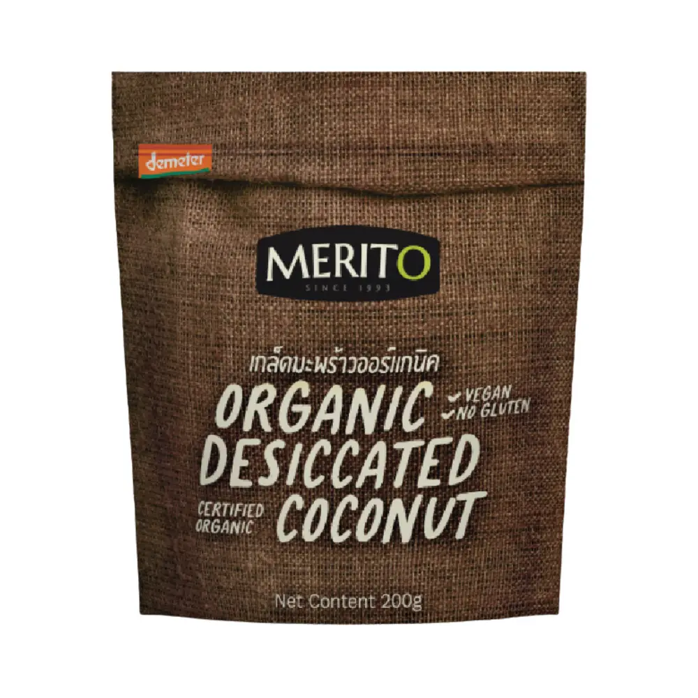 Vụn Dừa Hữu Cơ, Organic Desiccated Coconut, No Gluten (100g) - MERITO