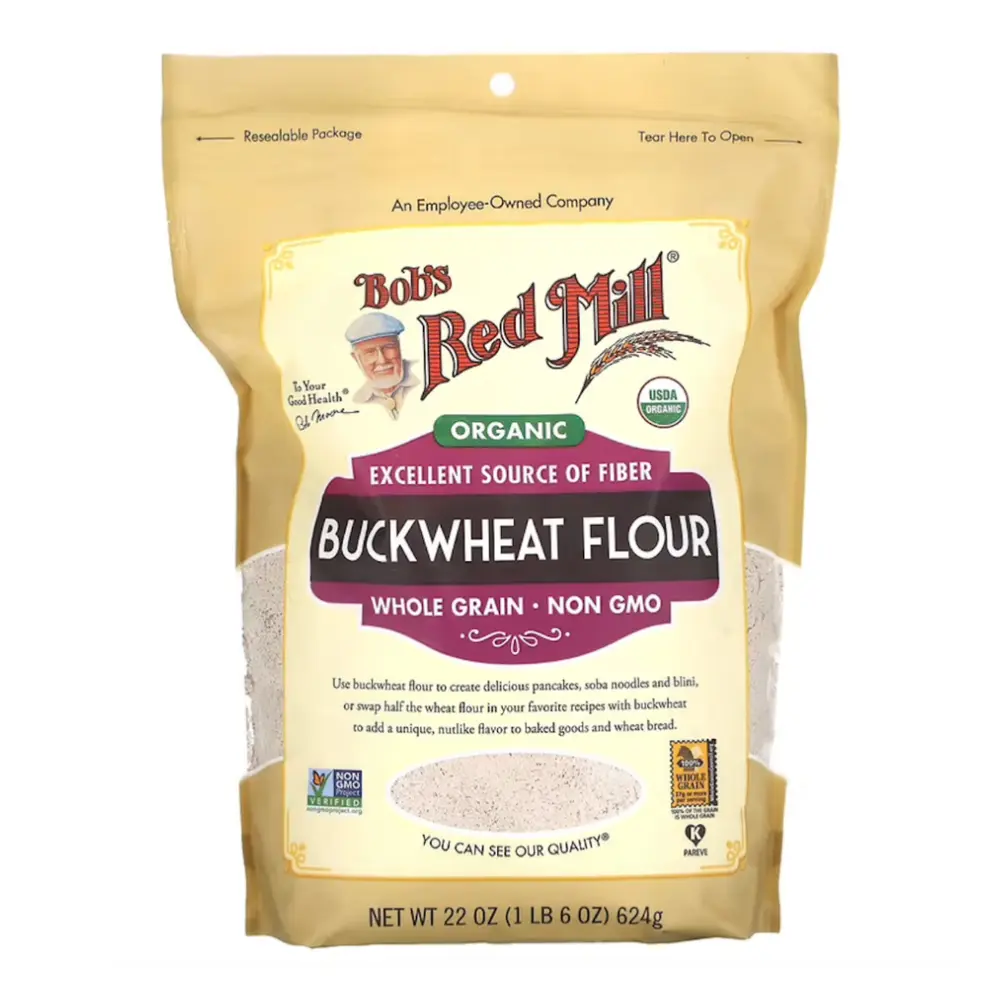 Bột Kiều Mạch Nguyên Cám Hữu Cơ, Organic Buckwheat Flour, Whole Grain, 22 oz (624g) - BOB'S RED MILL