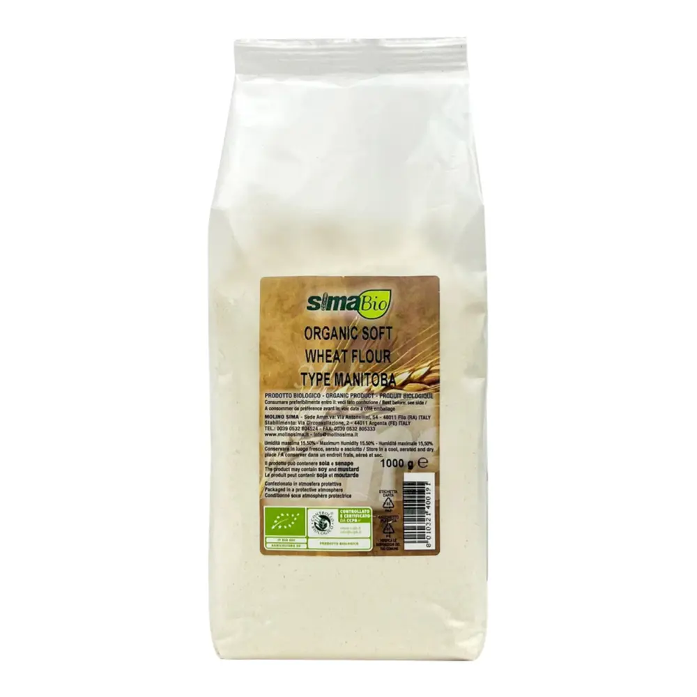 Bột Mì Manitoba Hữu Cơ, Organic Soft Wheat Flour Type Manitoba (1000g) - SIMABIO