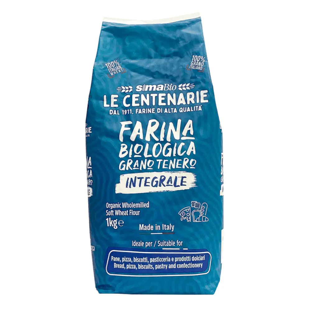 Bột Mì Nguyên Cám Hữu Cơ, Le Centenarie, Organic Wholemilled Soft Wheat Flour (1kg) - SIMABIO