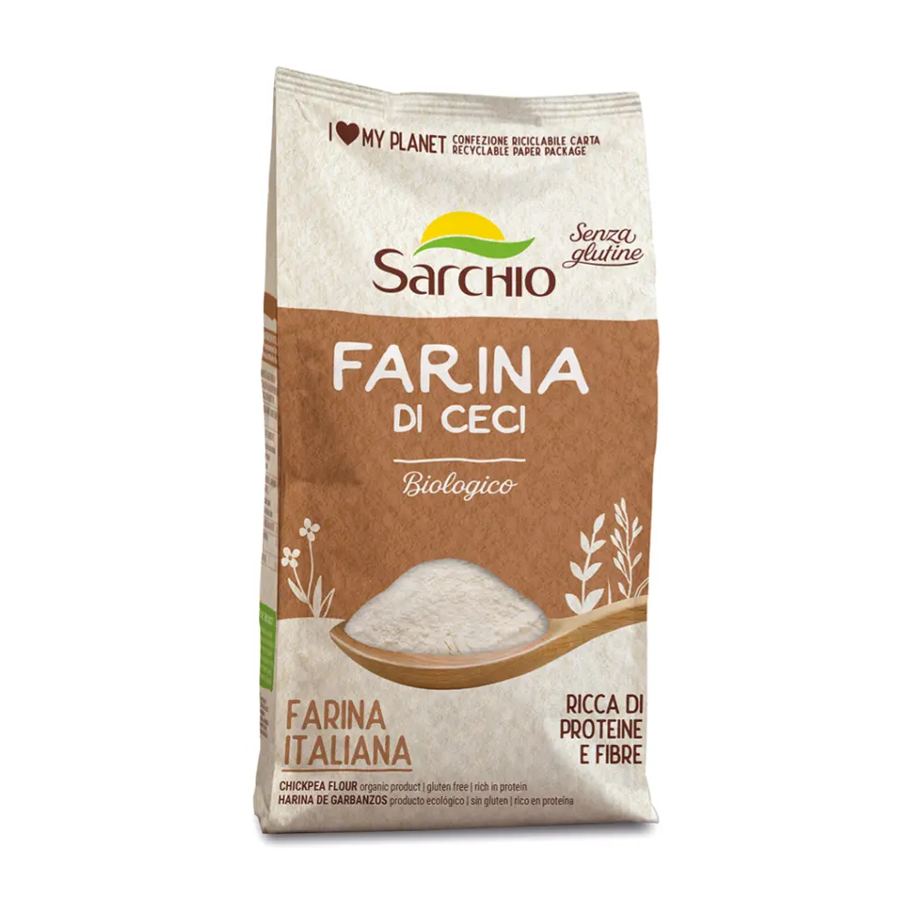 Bột Đậu Gà Hữu Cơ, Farina di Ceci Biologico, Chickpea Flour, Gluten Free (400g) - SARCHIO