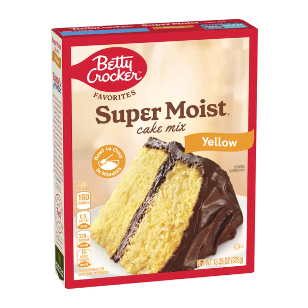 Bột Làm Bánh Bông Lan Vàng, Super Moist Cake Mix, Yellow, 13.25 oz (375g) - BETTY CROCKER