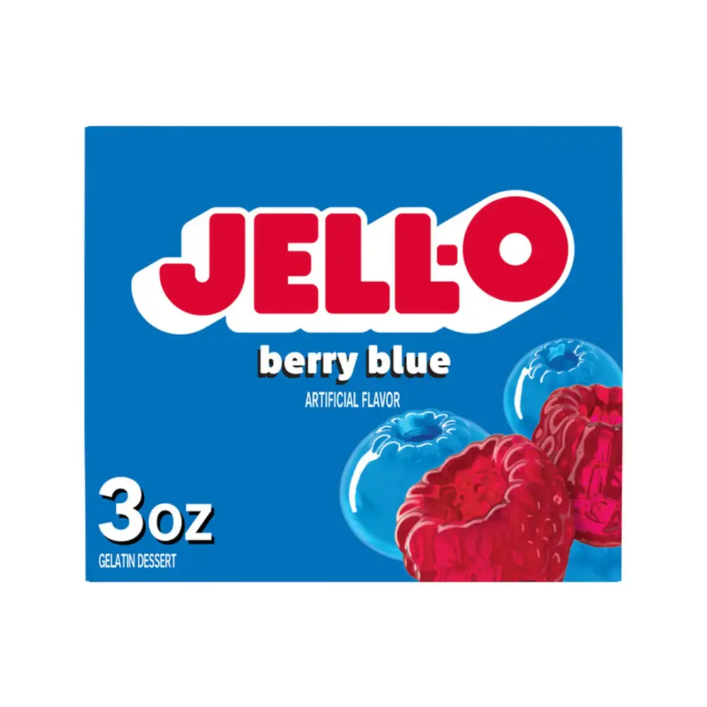 Bột Rau Câu Vị Quả Mọng, Gelatin Dessert, Berry Blue, 3 oz (85g) - JELL-O