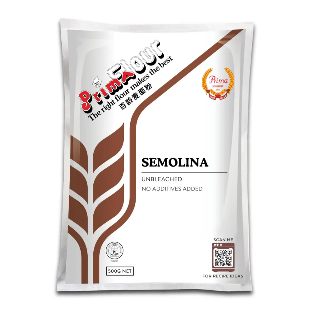 Bột Mì Cứng Không Tẩy, Unbleached Semolina Flour (500g) - PRIMA