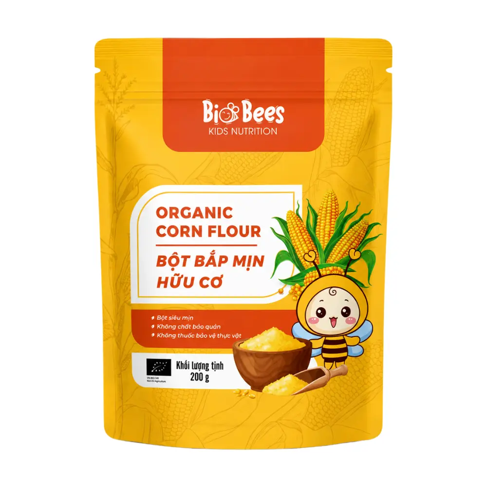 Bột Bắp Mịn Hữu Cơ, Organic Corn Flour (200g) - BIO BEES