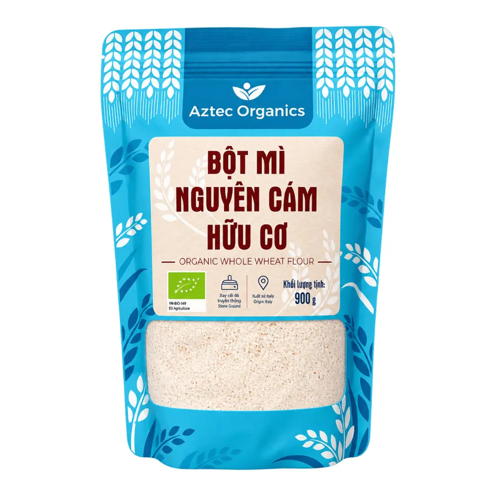 Bột Mì Nguyên Cám Hữu Cơ, Organic Whole Wheat Flour (900g) - AZTEC ORGANICS