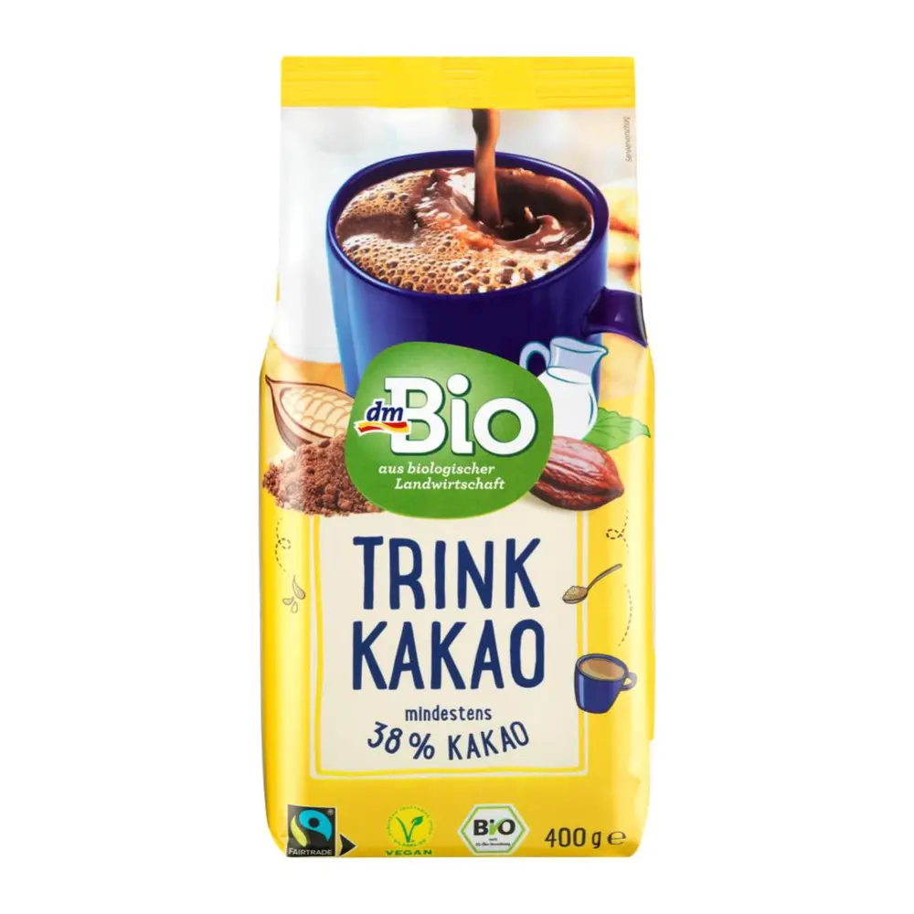 Bột Cacao Hữu Cơ, Trink Kakao, 38% Kakao (400g) - DMBIO