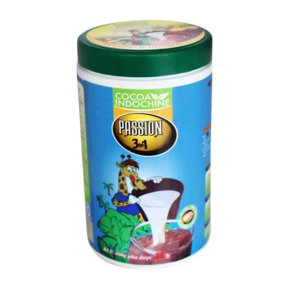 Bột Cacao, Passion, 3 in 1 Cocoa Powder, 25 Ly (400g) - COCOA INDOCHINE