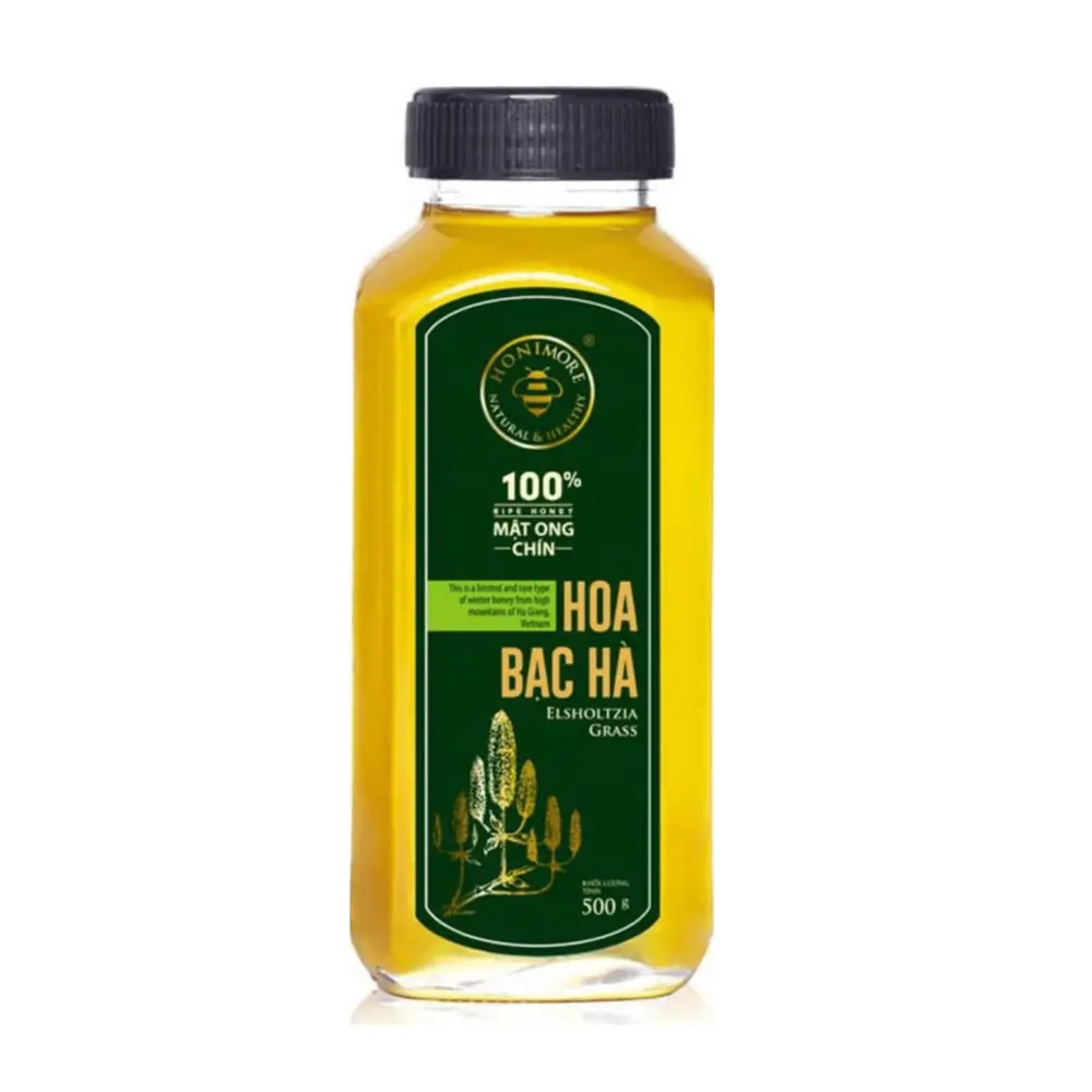 Mật Ong Chín Hoa Bạc Hà, 100% Honey, Elsholtzia Grass (500g) - HONIMORE
