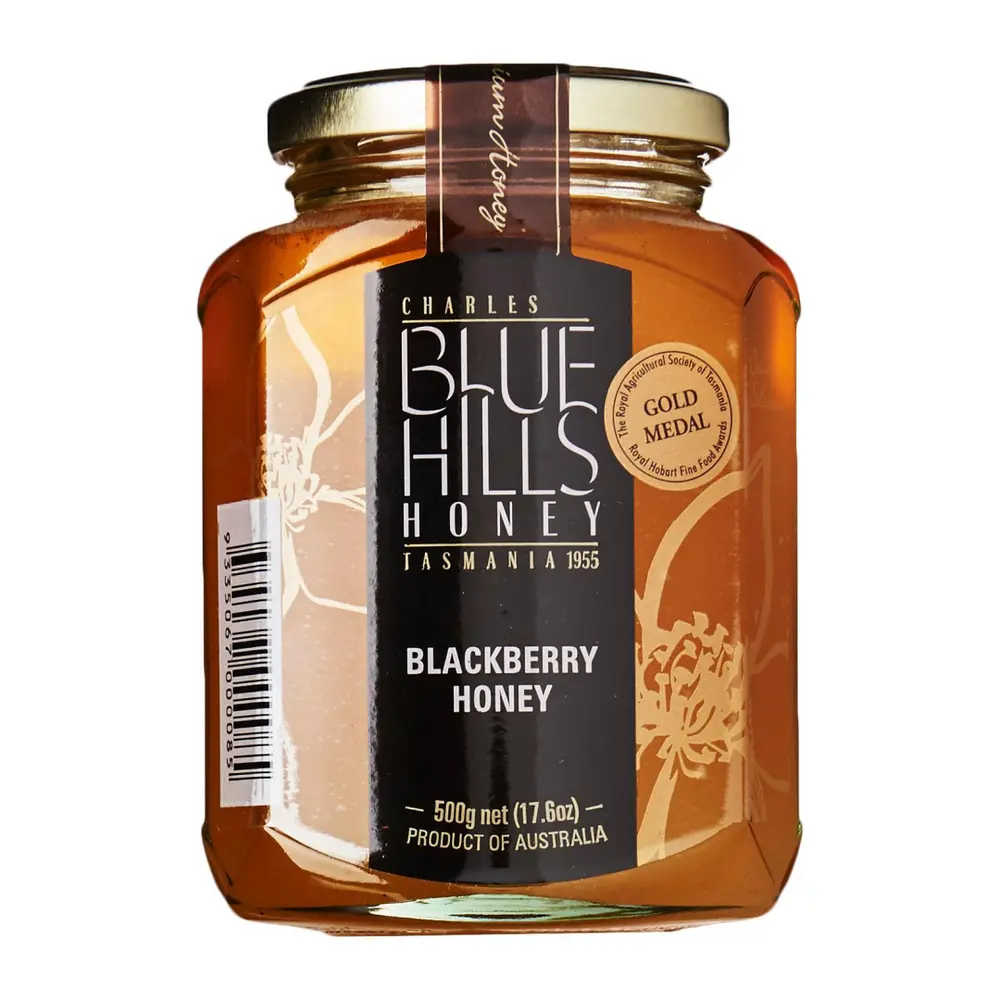 Mật Ong Mâm Xôi Đen, Blackberry Honey, 17.6 oz (500g) - BLUE HILLS HONEY